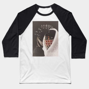 Black and White Shared Portrait Baseball T-Shirt